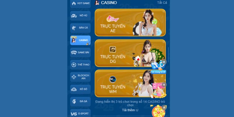 3 nhà phát hành Casino trực tuyến nổi tiếng tại 58WIN