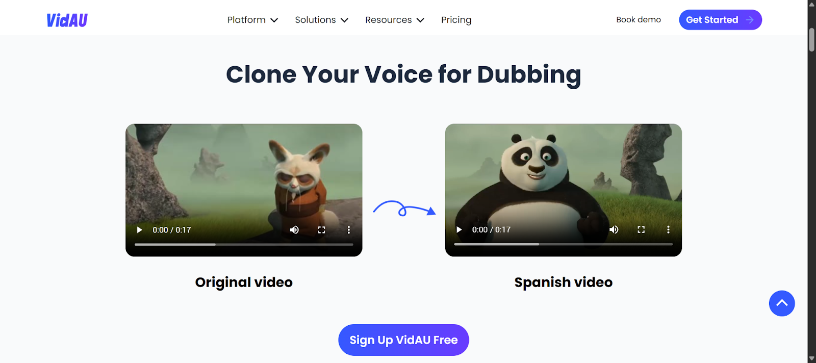 VidAU's Voice Cloning