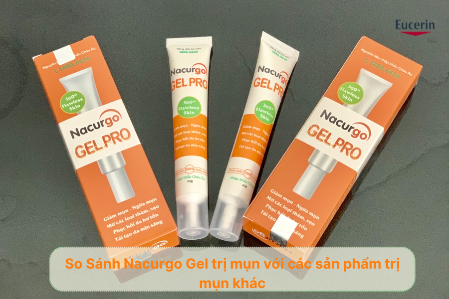 So sánh Nacurgo Gel trị mụn với các sản phẩm trị mụn khác