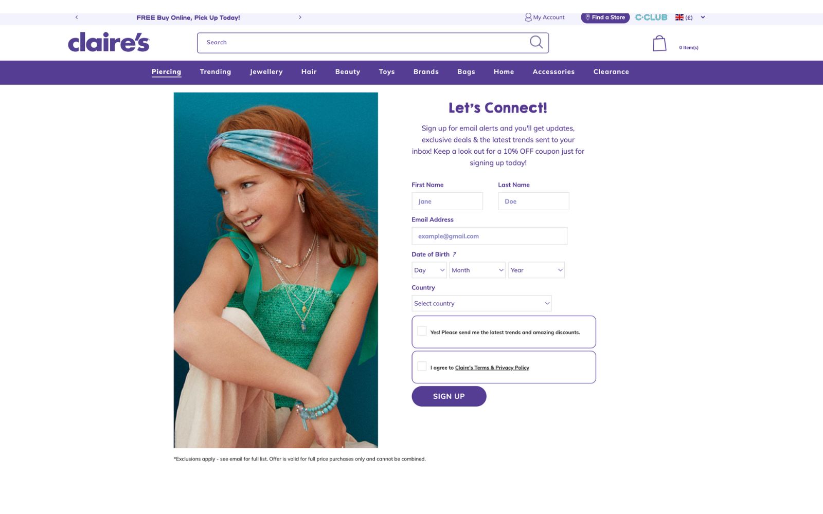 Claire’s Boutique