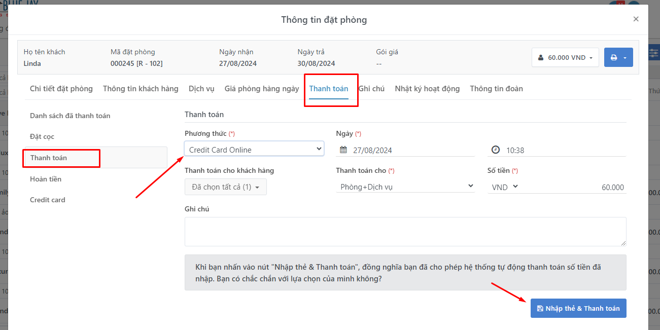 Thanh toán đặt phòng với thẻ tín dụng của khách Thanh-toan-dat-phong-voi-the-tin-dung