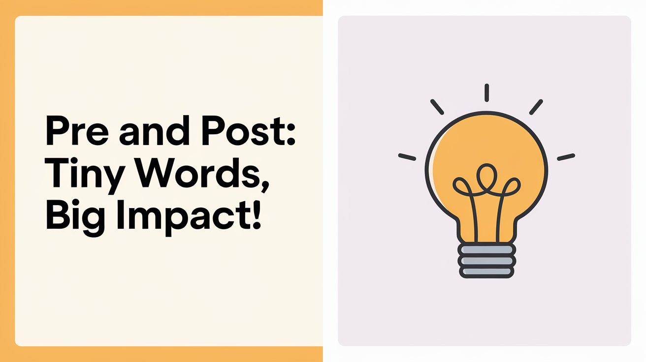 Pre and Post: Tiny Words, Big Impact!