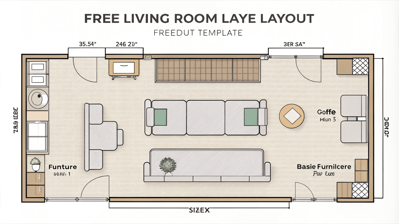 living room layout template