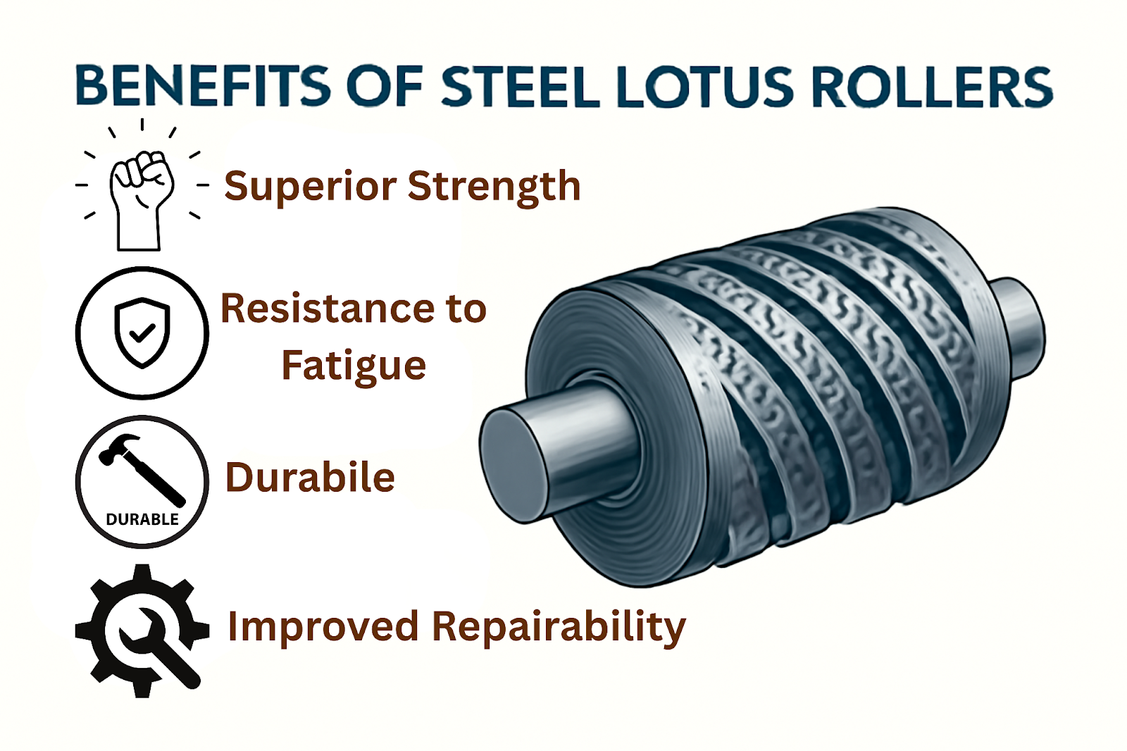 Benefits of steel sugar mill lotus rollers 
