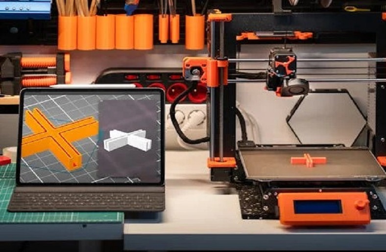 3D printer printing a small object