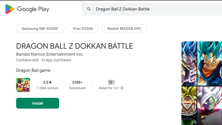 Dokkan Battle on Play Store- The best place to download the game