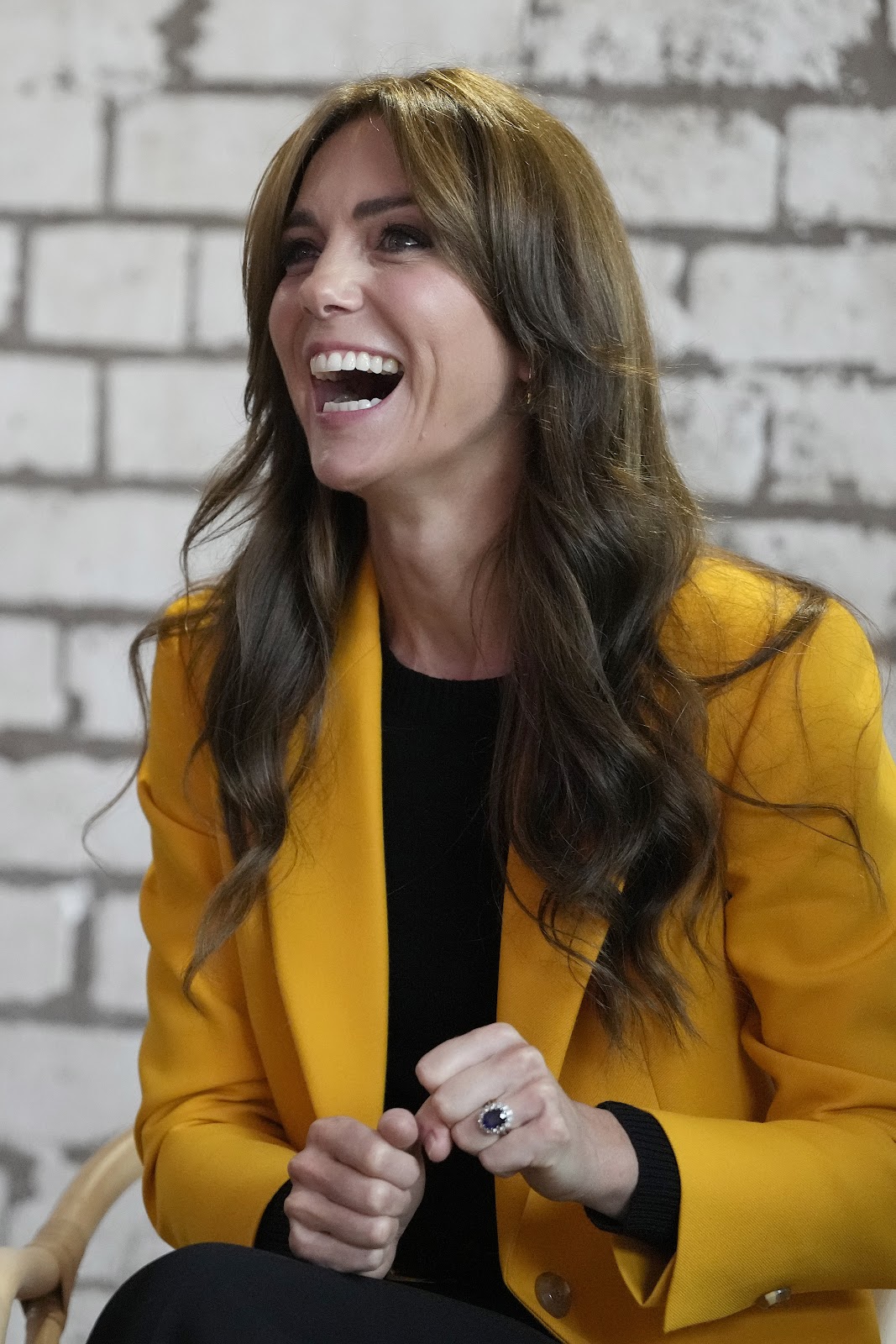 Catherine, Princess of Wales, reacts as she participates in a series of workshops that focus on emotions, relationships, and community action in Birmingham, England, on October 10, 2023 | Source: Getty Images