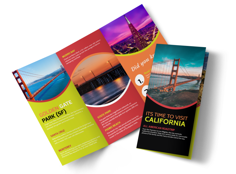 California travel brochure