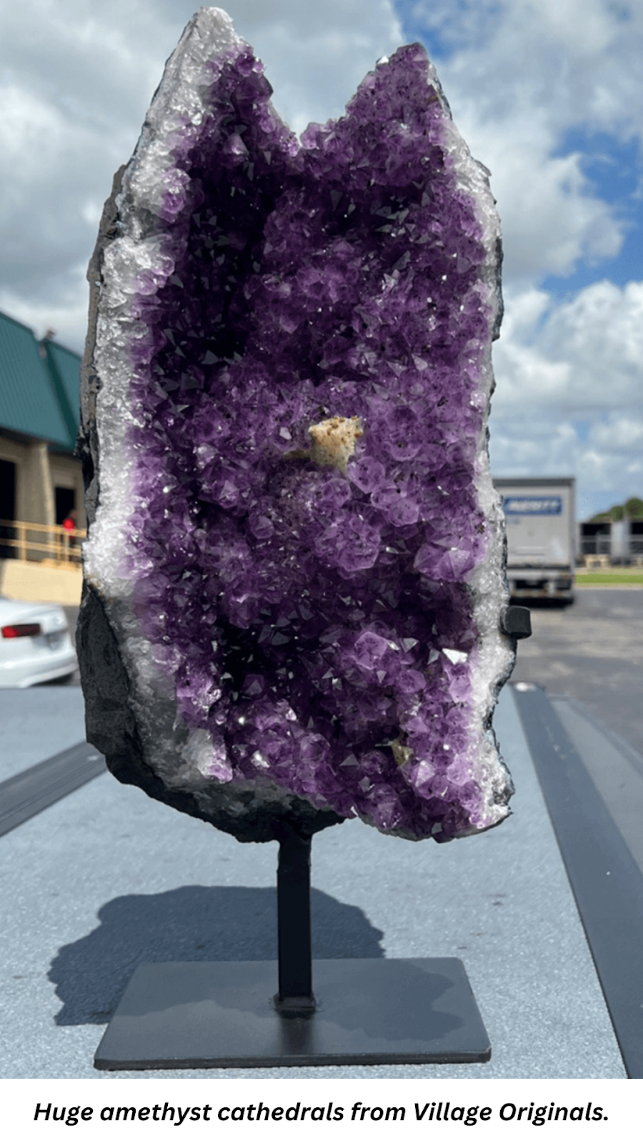 Huge amethyst cathedrals from Village Originals.