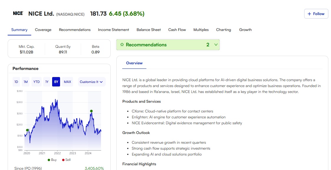 Motley Fool Nice Stock Overview