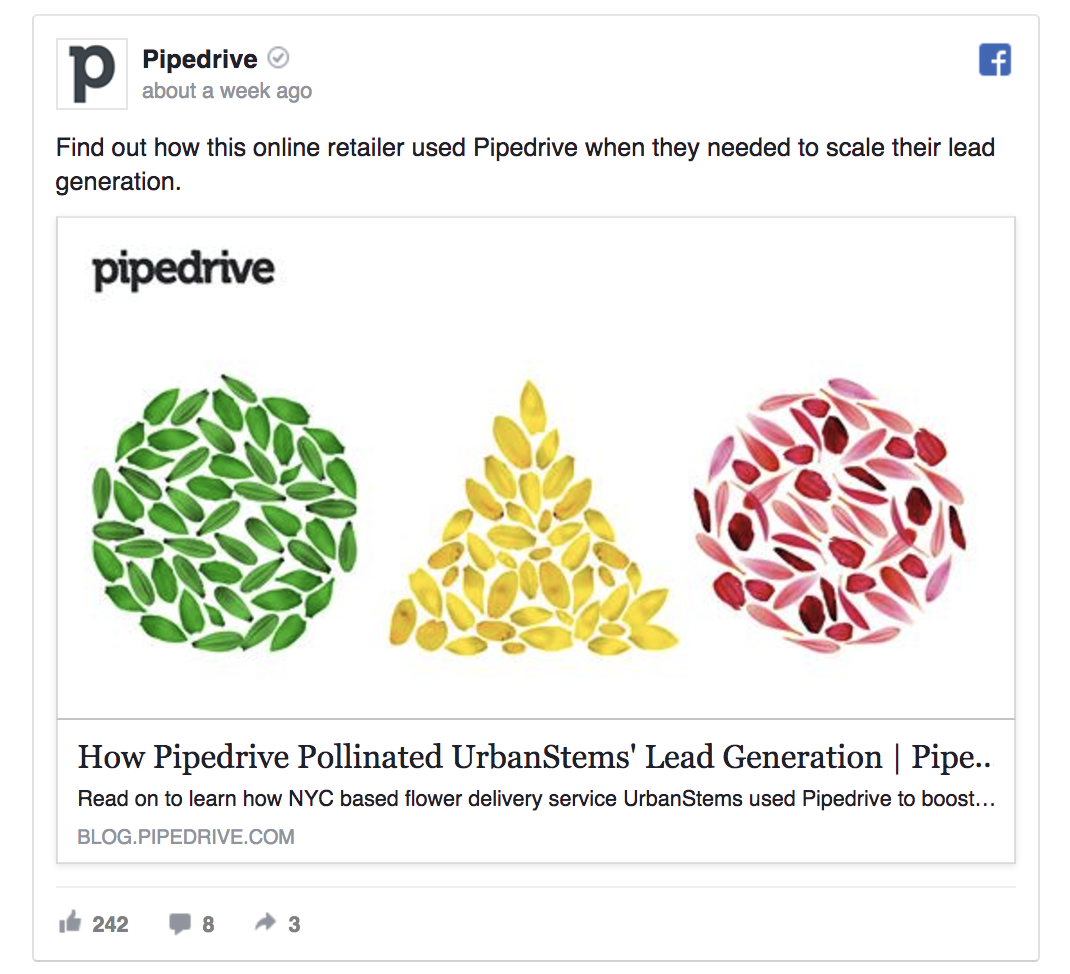 Pipedrive is promoting a case study.