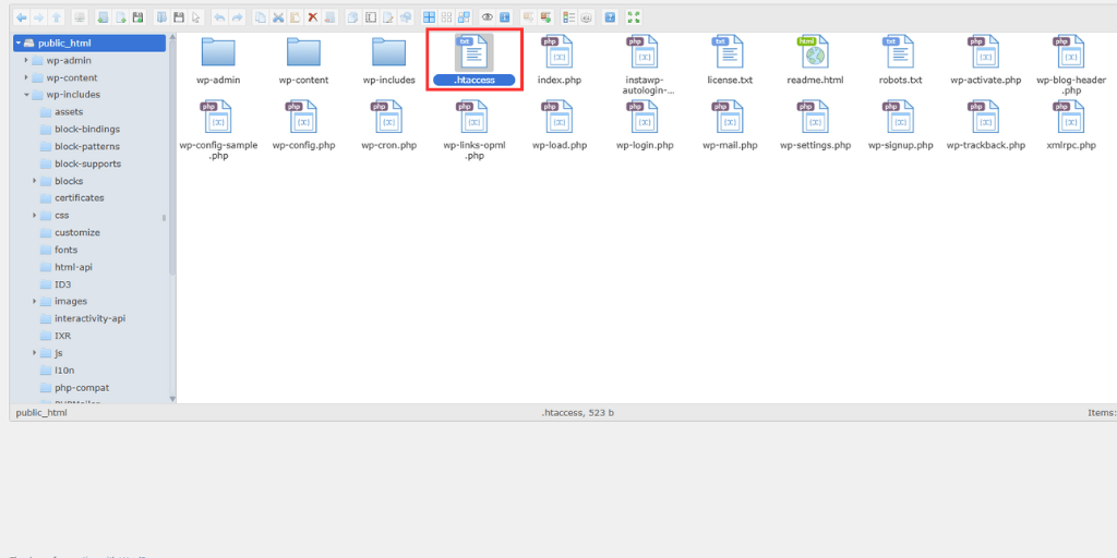 htaccess file root directory