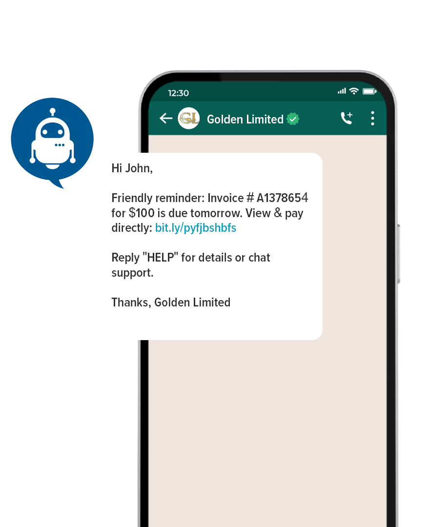 Using whatsapp for finance payment reminder