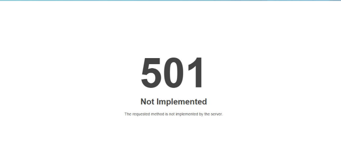 HTTP 501 Not Implemented Error