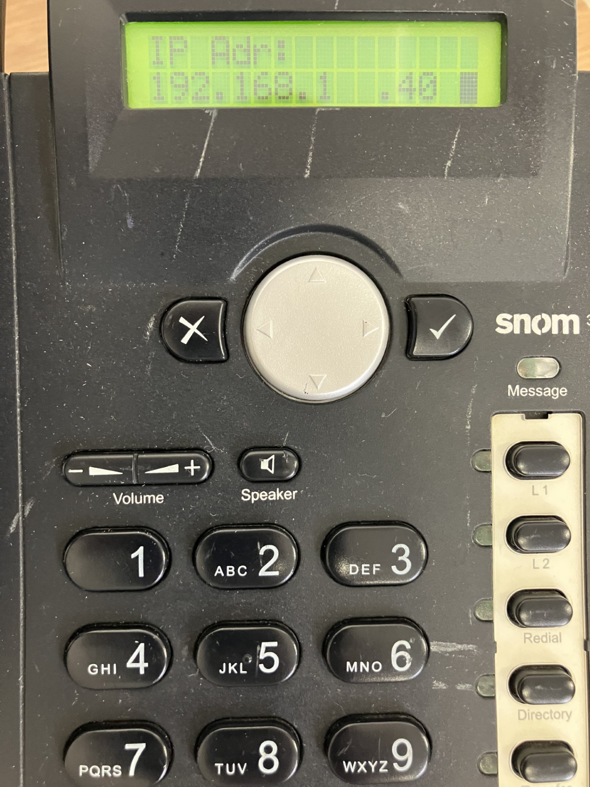 snom300 Web管理画面アクセス手順