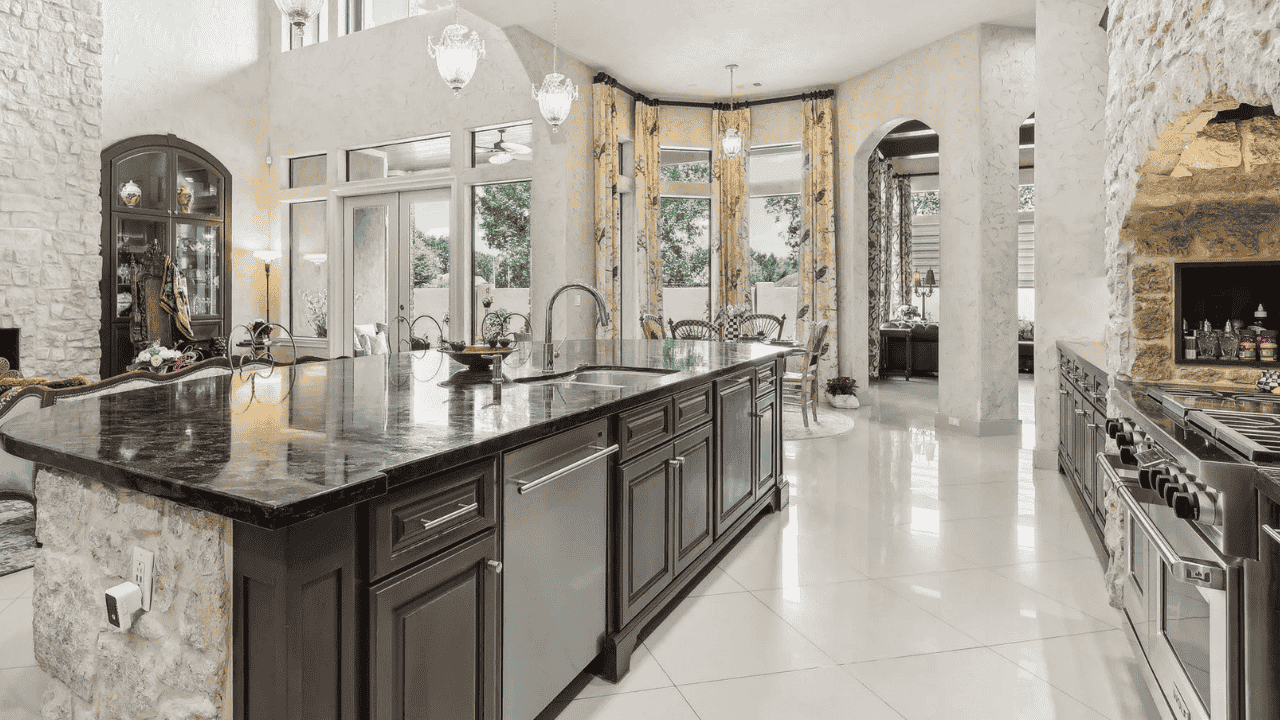 Explore This 6,923 Sq Ft Mediterranean Estate in Richmond, TX with Saltwater Pool and Grand Interiors