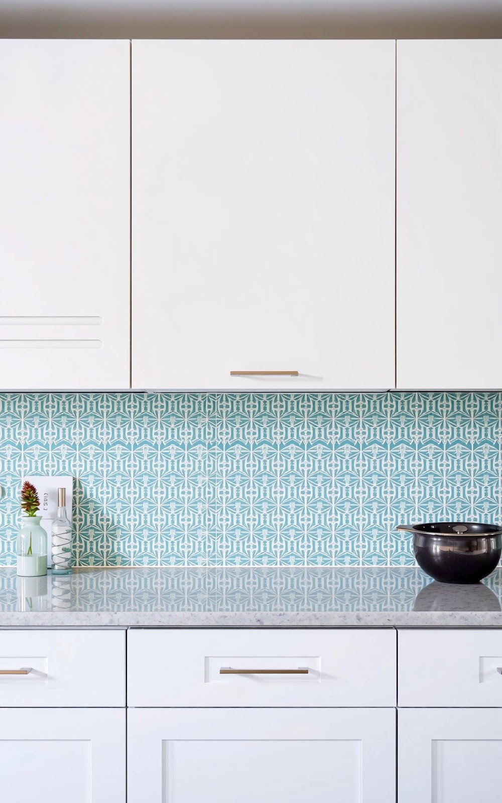 Modern peel-and-stick backsplash