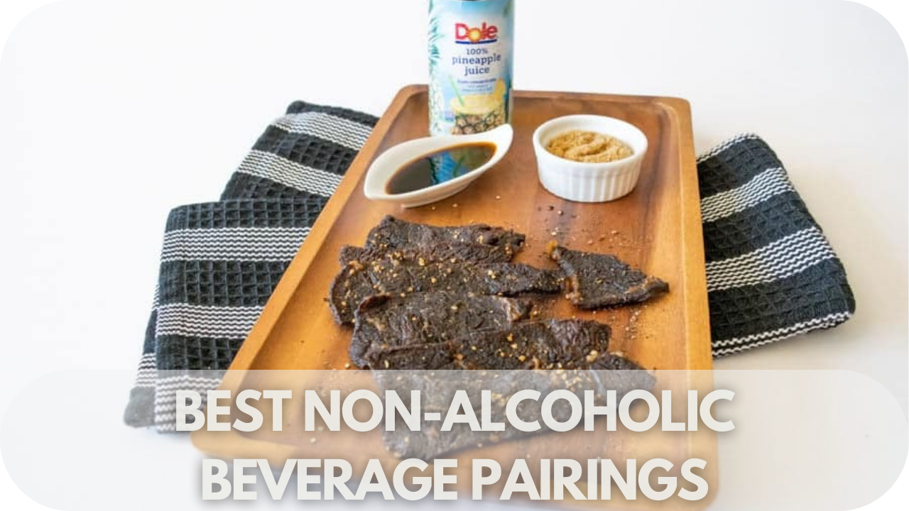 Refreshing non-alcoholic drinks that pair perfectly with the tangy crunch of salt & vinegar jerky.