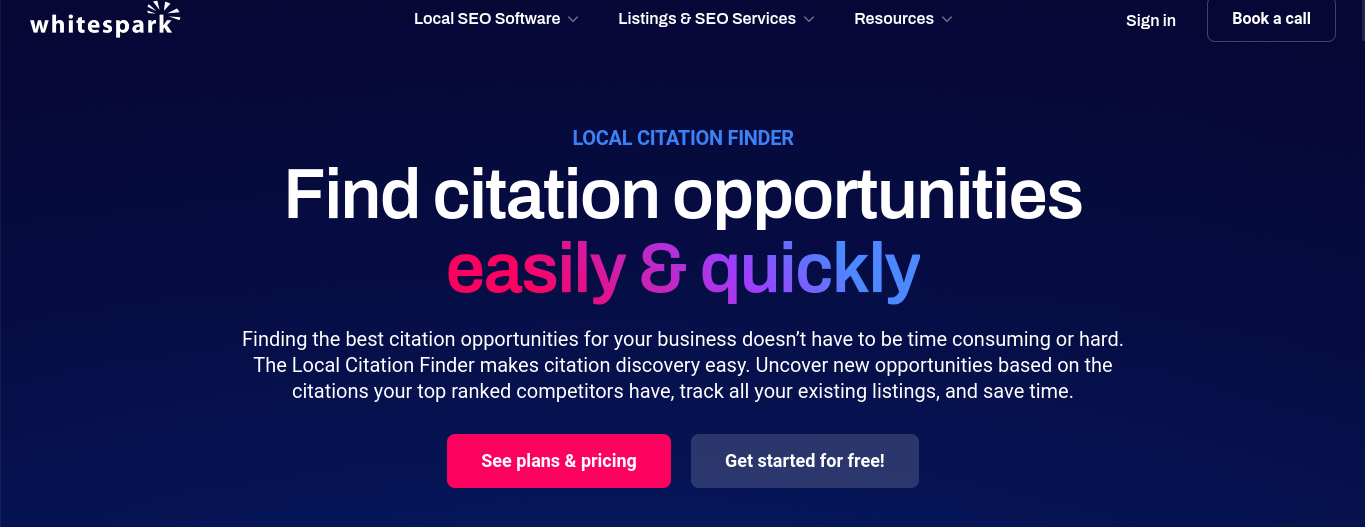 Whitespark’s Local Citation Finder