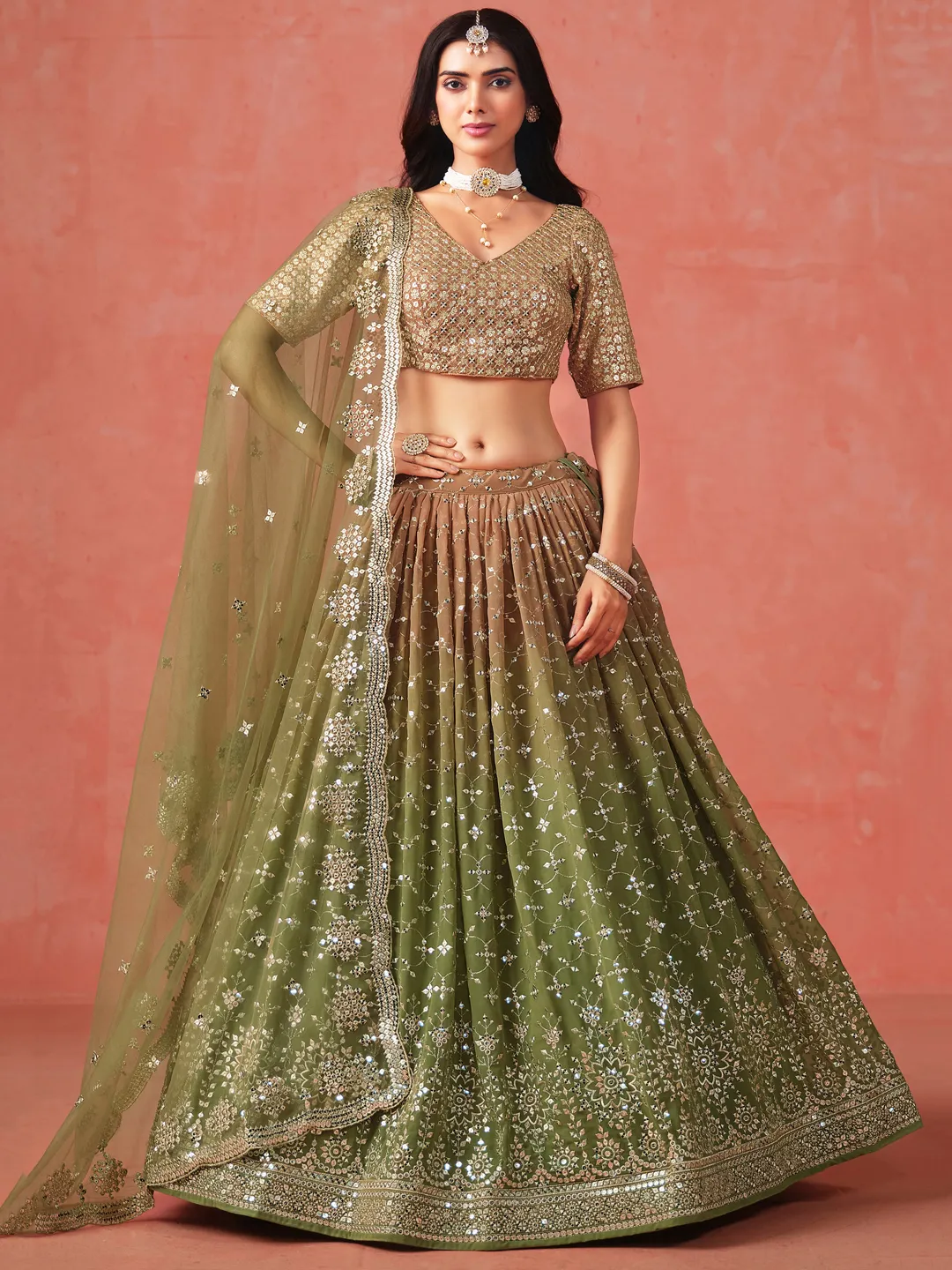 georgette-lehengas