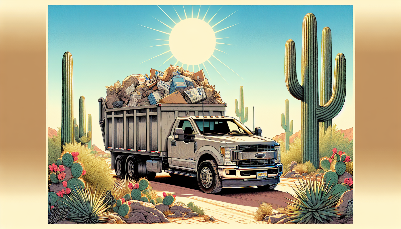 Illustration of preparing for a landfill visit in Phoenix AZ