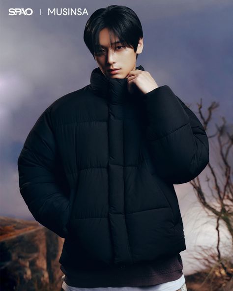 A picture of JUYEON on black hoodie 