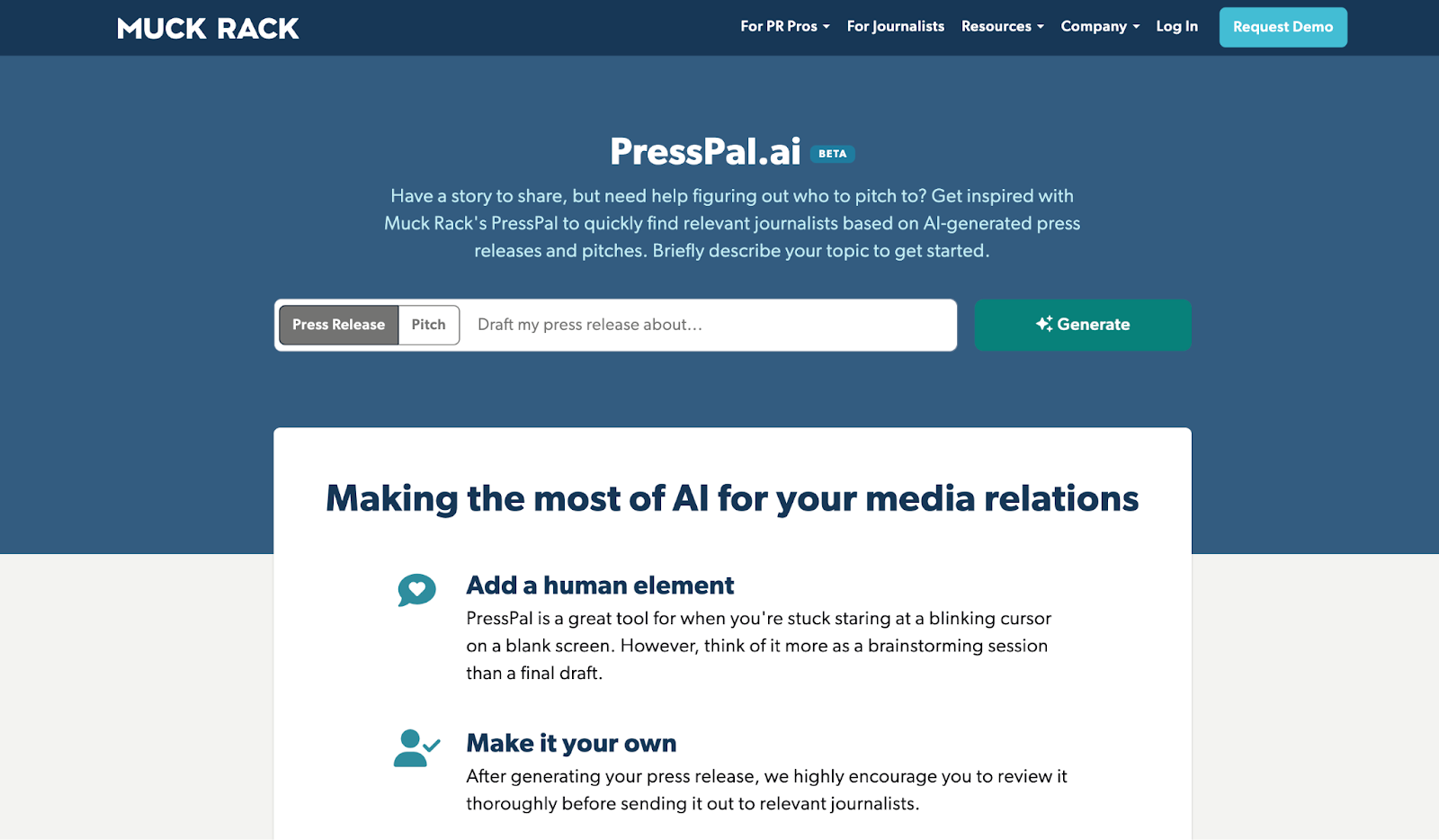 AI tool for PR #6: PressPal.ai