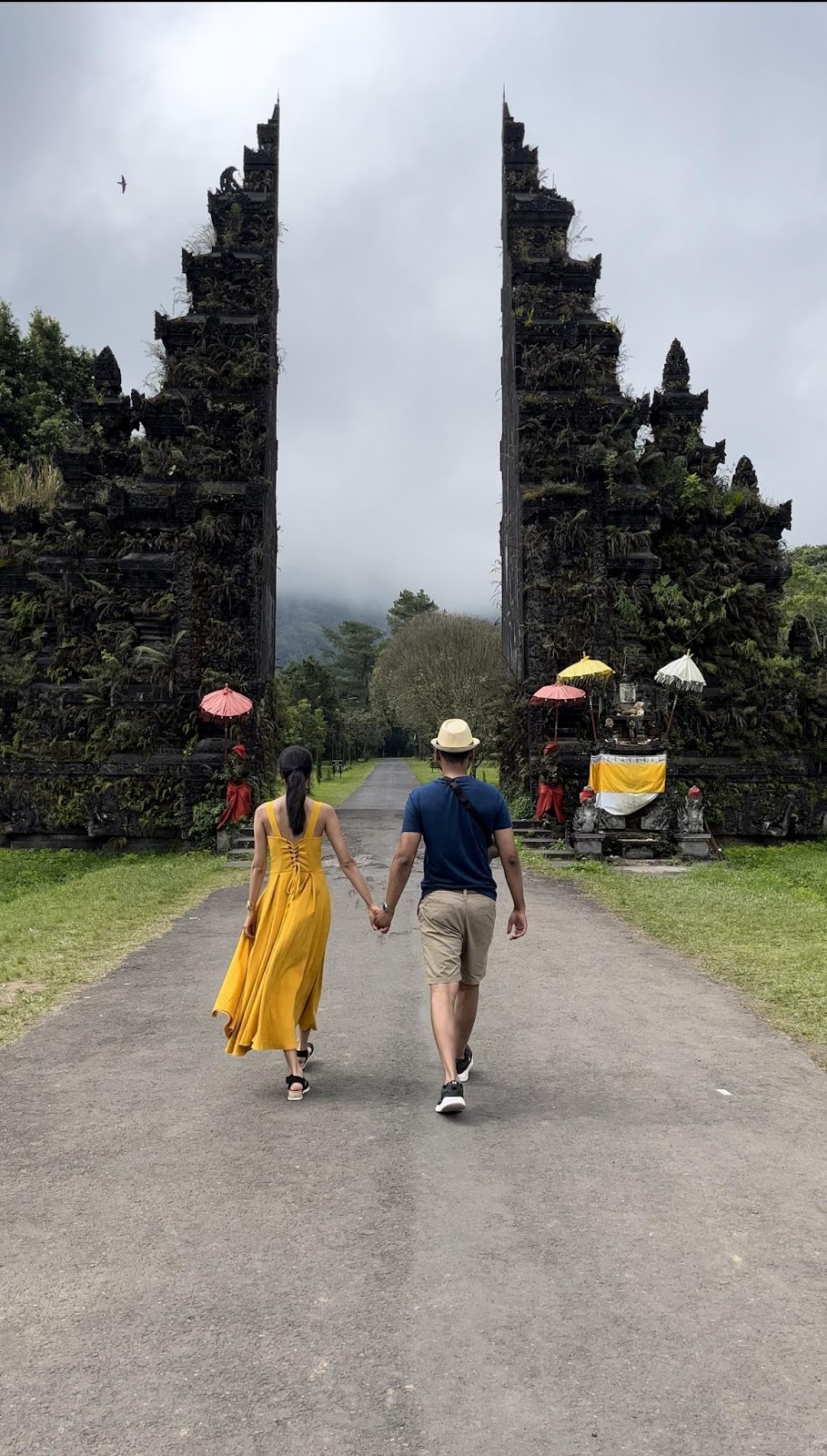 ancient looking gate in north bali 
