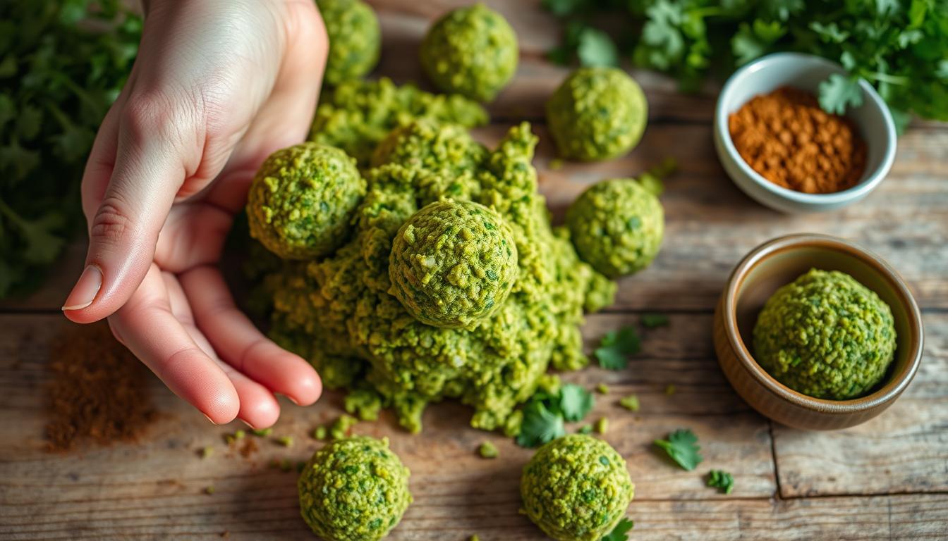 façonnage falafels