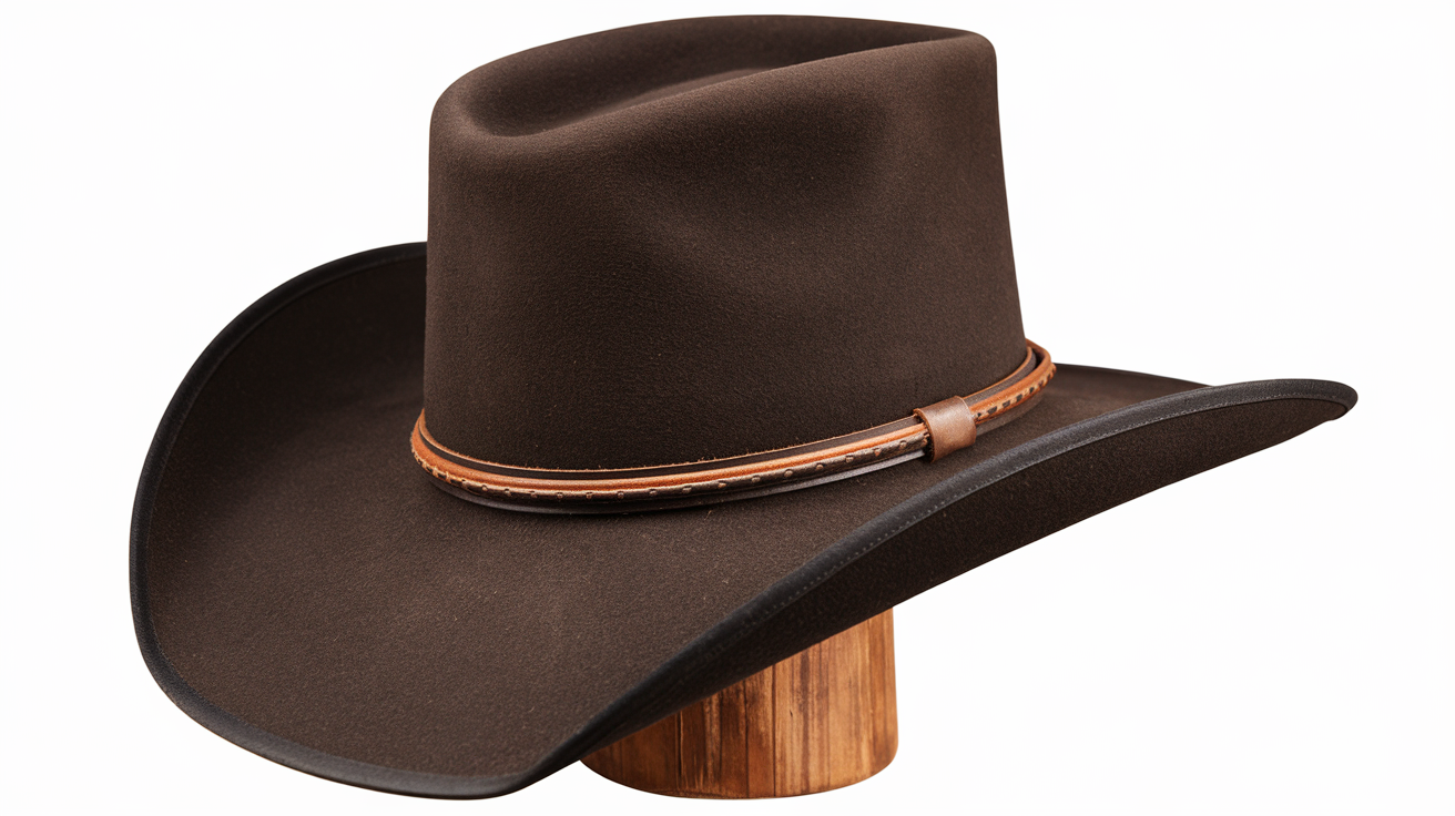 style of western hat with brim parallel to front