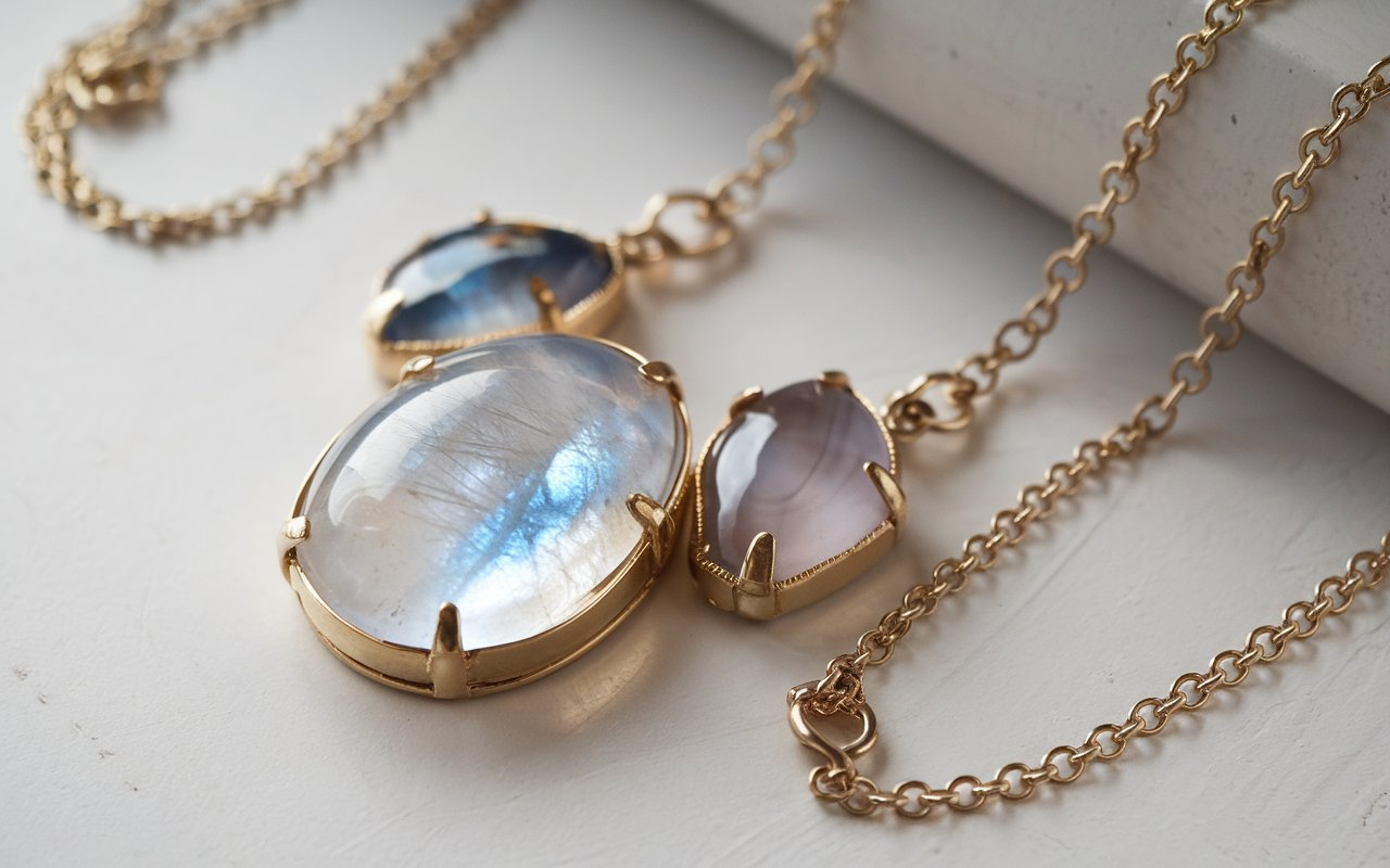 Lark Studio Jewelry Moonstone Chalcedony Necklace