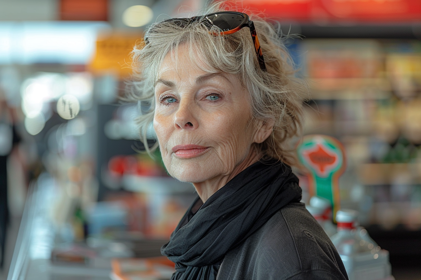 A middle-aged woman in a supermarket | Source: Midjourney