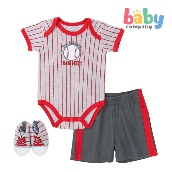 Mother's Choice Big Hit Bodysuit, Shorts, and Shoes Set