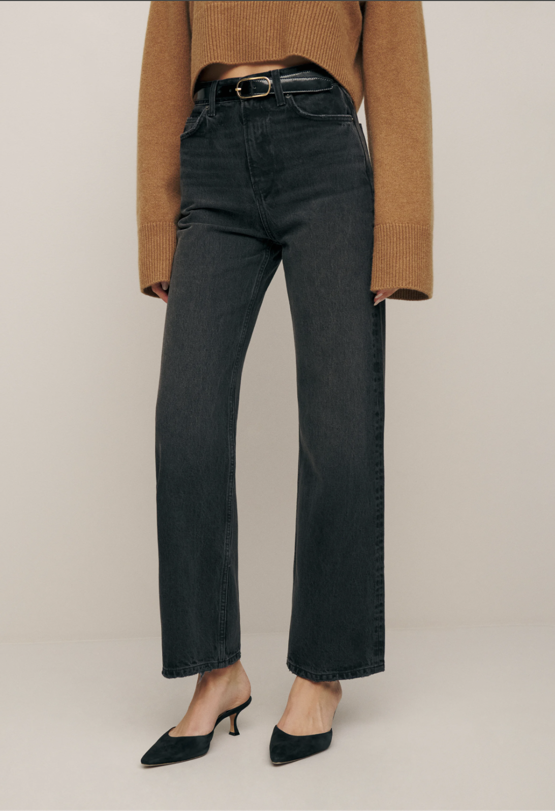 Reformation Wilder High Rise Wide Leg Cropped Jeans $168