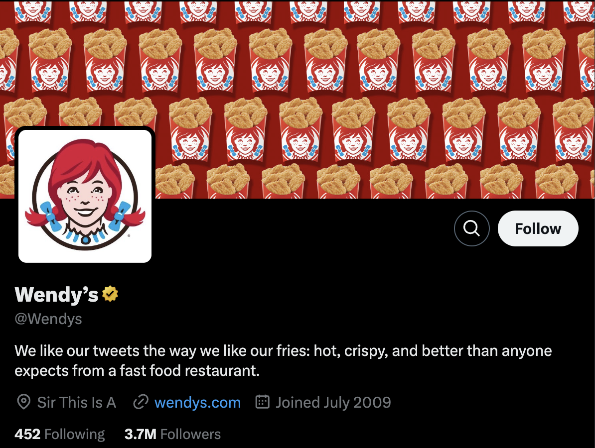 Wendy’s on Twitter 