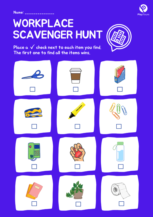 Team building activity scavenger hunt