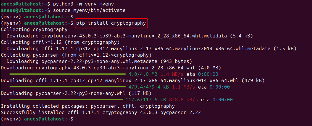 install cryptography linux