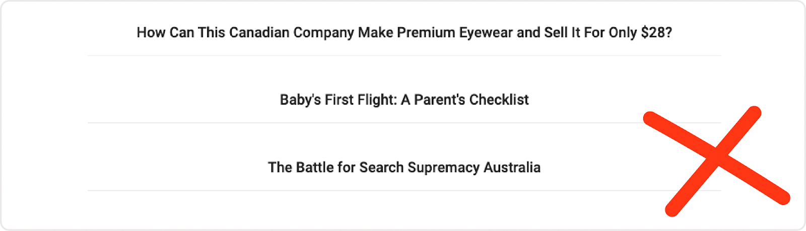 A few examples of press release headlines that writes like an article instead of an announcement.