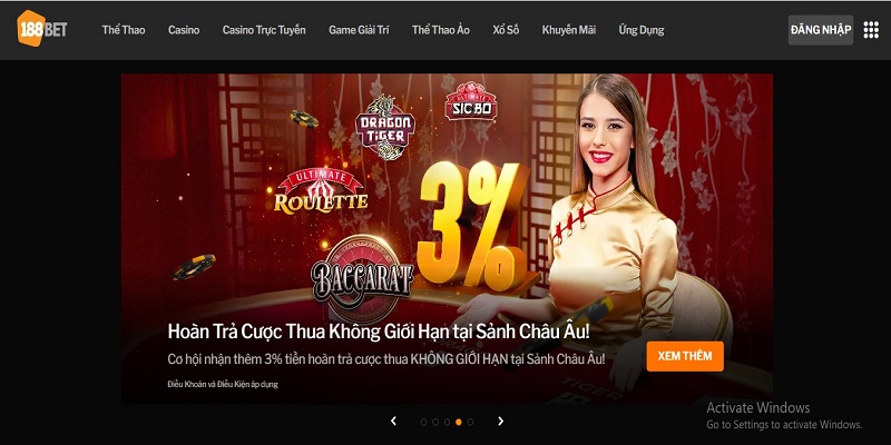 Điều kiện nạp tiền 188Bet là gì?