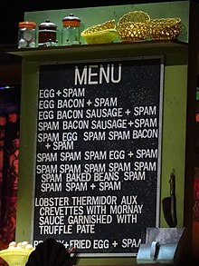 spam menu monty python