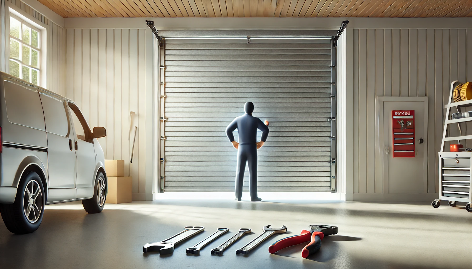 garage door off track