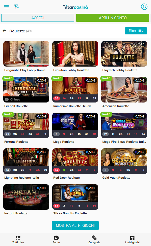 StarCasino Roulette