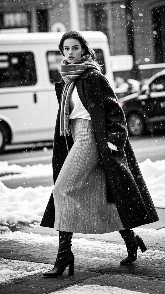 Winter Elegance: Maxi Skirt Styling for Women