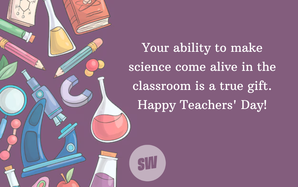 teachers day wishes for science teache