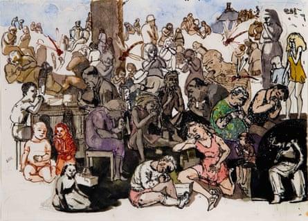 Paula Rego, Untitled (People Eating).