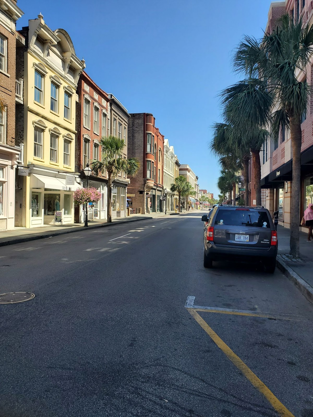 A view down King Street in Charleston, South Carolina.