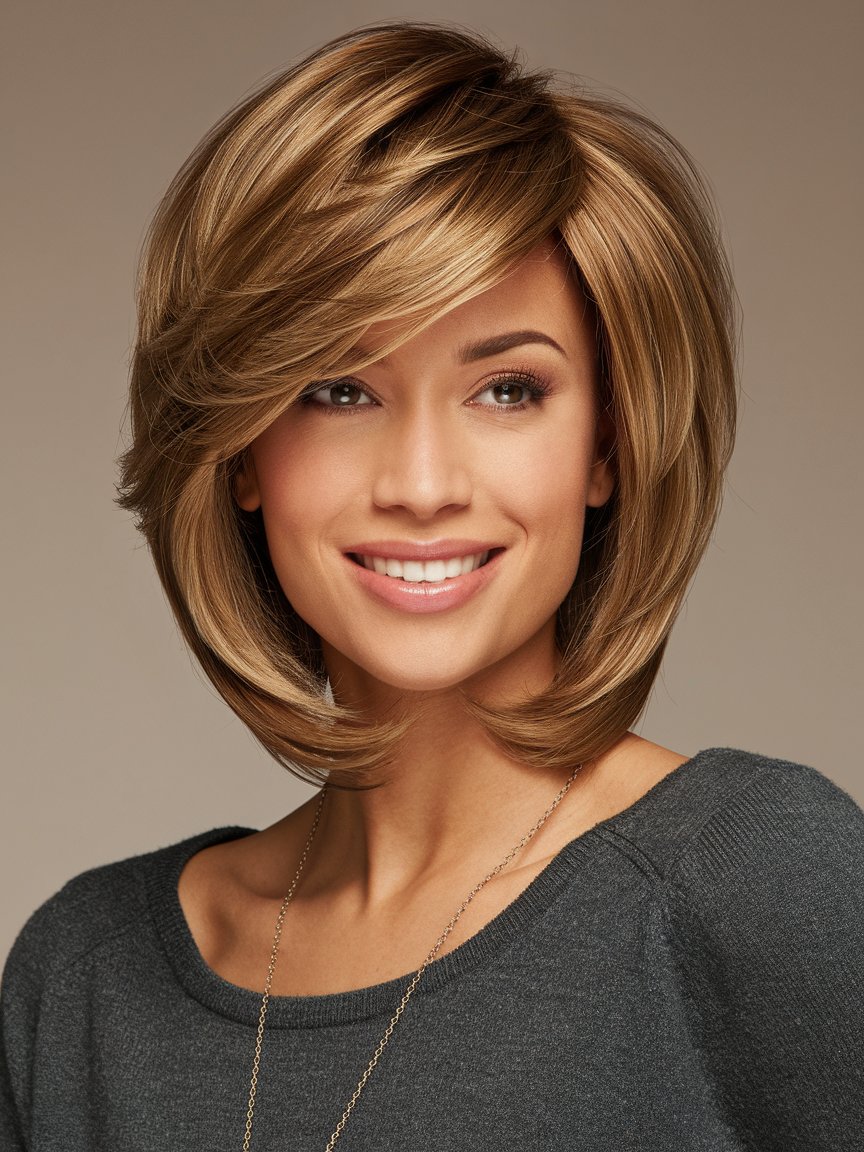 16. Layered Blunt Bob