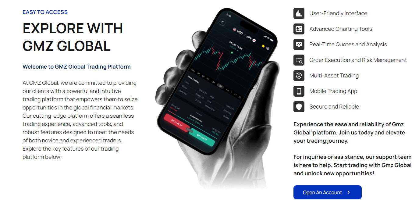 GMZ Global trading platform