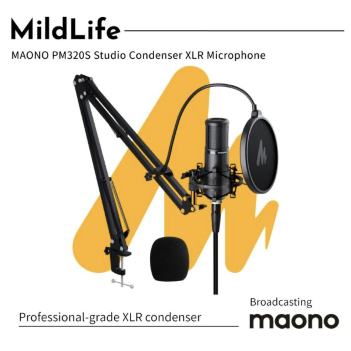 maono 閃克「PM320S 大振膜電容麥」