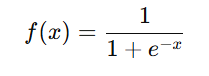 Mathematical expression for the Sigmoid function